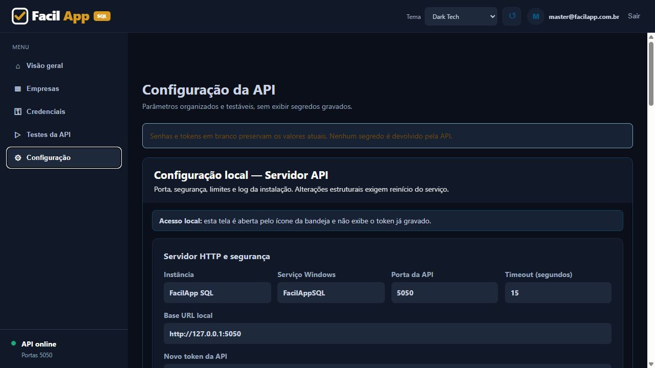 Configuração de integração com banco de dados